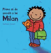 Omslag van De eerste schooldag van Milan (POD Roemeense editie)