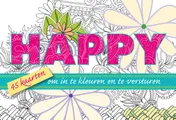 Omslag van Happy, 45 kaarten om in te kleuren en te versturen