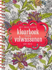 Omslag van Pakket het enige echte kleurboek voor volwassenen op reis' met 'De enige echte kleurdoos voor volwassenen op reis