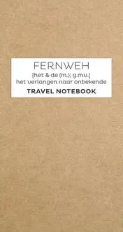 Omslag van Fernweh Travel Notebook navulset