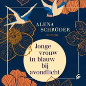 Omslag van Jonge vrouw in blauw bij avondlicht