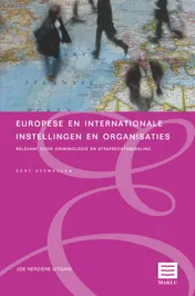 Omslag van Europese en internationale instellingen en organisaties relevant voor criminologie en strafrechtsbedeling
