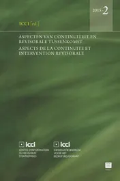 Omslag van Aspecten van continuïteit en revisorale tussenkomst - Aspects de la continuité et intervention révisorale