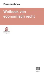 Omslag van Wetboek van economisch recht (Bronnenboek)