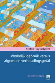 Omslag van Werkelijk gebruik versus algemeen verhoudingsgetal