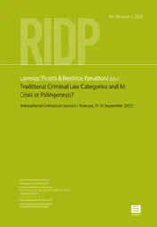 Omslag van Traditional Criminal Law Categories and AI: Crisis or Palingenesis?