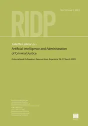 Omslag van Artificial Intelligence and Administration of Criminal Justice