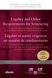 Omslag van Legality and Other Requirements for Sentencing / Légalité et autres exigences en matière de condamnation