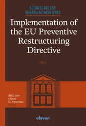Omslag van Implementation of the EU Preventive Restructuring Directive - Part 1