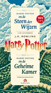 Omslag van Harry Potter en de steen der wijzen en Harry Potter en de geheime kamer