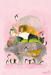Omslag van Posters springende pinguins en lachende hyena s (25 ex.)