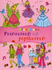 Omslag van Kleurboek prinsessen en popsterren