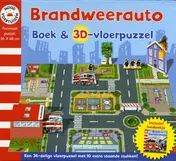 Omslag van Brandweerauto boek en 3D-vloerpuzzel