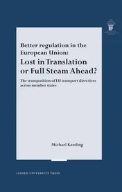 Omslag van Better regulation in the European Union