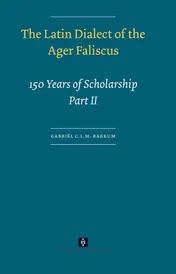 Omslag van The Latin dialect of the Ager Faliscus