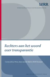 Omslag van Rechters aan het woord over transparantie