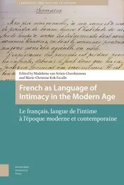Omslag van French as language of intimacy in the modern age