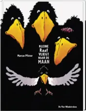 Omslag van Kleine Raaf vliegt naar de maan