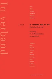 Omslag van In verband met de zin
