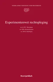 Omslag van Experimentenwet rechtspleging