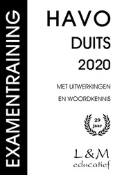 Omslag van Examentraining Havo Duits 2020