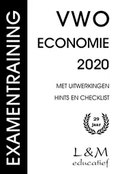 Omslag van Vwo Economie 2020
