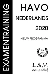 Omslag van Examentraining Havo Nederlands 2020