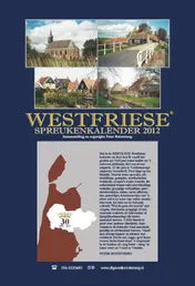 Omslag van Westfriese spreukenkalender 2012