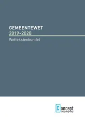 Omslag van Gemeentewet 2019-2020