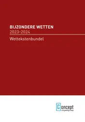 Omslag van Bijzondere Wetten 2023-2024