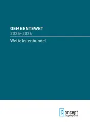 Omslag van Gemeentewet 2025-2026