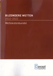 Omslag van Bijzondere Wetten 2022-2023