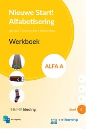 Omslag van Nieuwe Start Alfabetisering Werkboek Alfa A Deel 4 + e-learning