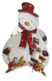 Omslag van Sneeuwpop 3D adventkalender set 3 ex