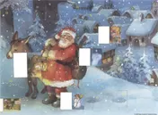 Omslag van Aankomst kerstman adventskalender set 4 ex