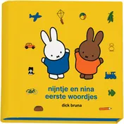 Omslag van cadeaubox, nijntje en nina eerste woordjes
