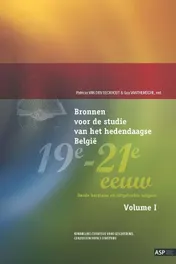 Omslag van Bronnen voor de studie van het hedendaagse België 19e-21e eeuw