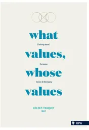 Omslag van What values, whose valueas
