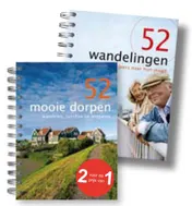 Omslag van 52 mooie dorpen plus gratis 52 wandelingen met schrijvers naar hun jeugd