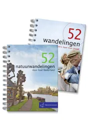 Omslag van 52 natuurwandelingen door heel Nederland plus gratis 52 wandelingen met schrijvers naar hun jeugd