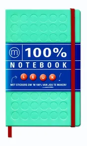 Omslag van 100% notebook large blue (6 ex.)