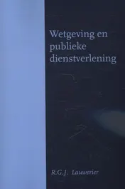 Omslag van Wetgeving en publieke dienstverlening