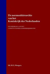 Omslag van De normenhiërarchie van het Koninkrijk der Nederlanden