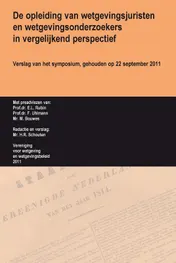 Omslag van De opleiding van wetgevingsjuristen en wetgevingsonderzoekers in vergelijkend perspectief