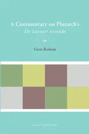 Omslag van A Commentary on Plutarch's De latenter vivendo
