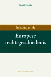 Omslag van Inleiding tot de Europese rechtsgeschiedenis