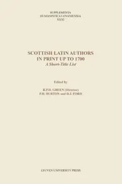 Omslag van Scottish Latin authors in print up to 1700