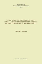Omslag van De rationibus quibus homines docti artem Latine colloquendi et ex tempore dicendi saeculis XVI et XVII coluerunt
