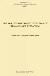 Omslag van The art of arguing in the world of renaissance humanism