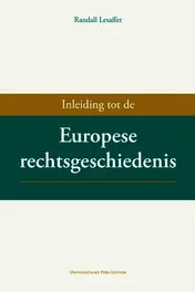 Omslag van Inleiding tot de Europese rechtsgeschiedenis